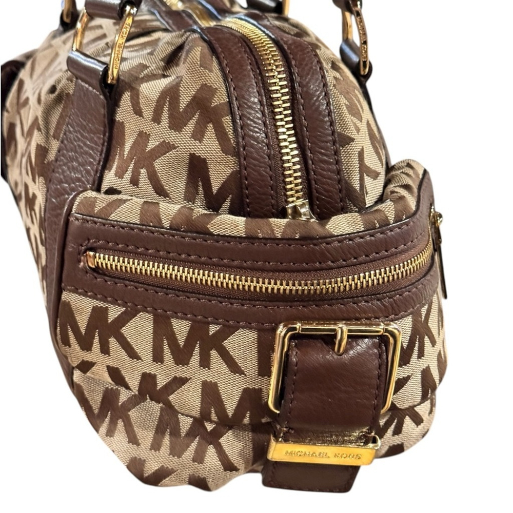 Michael Kors Brookville Large Jacquard Leather Satchel - Picture 5 of 15